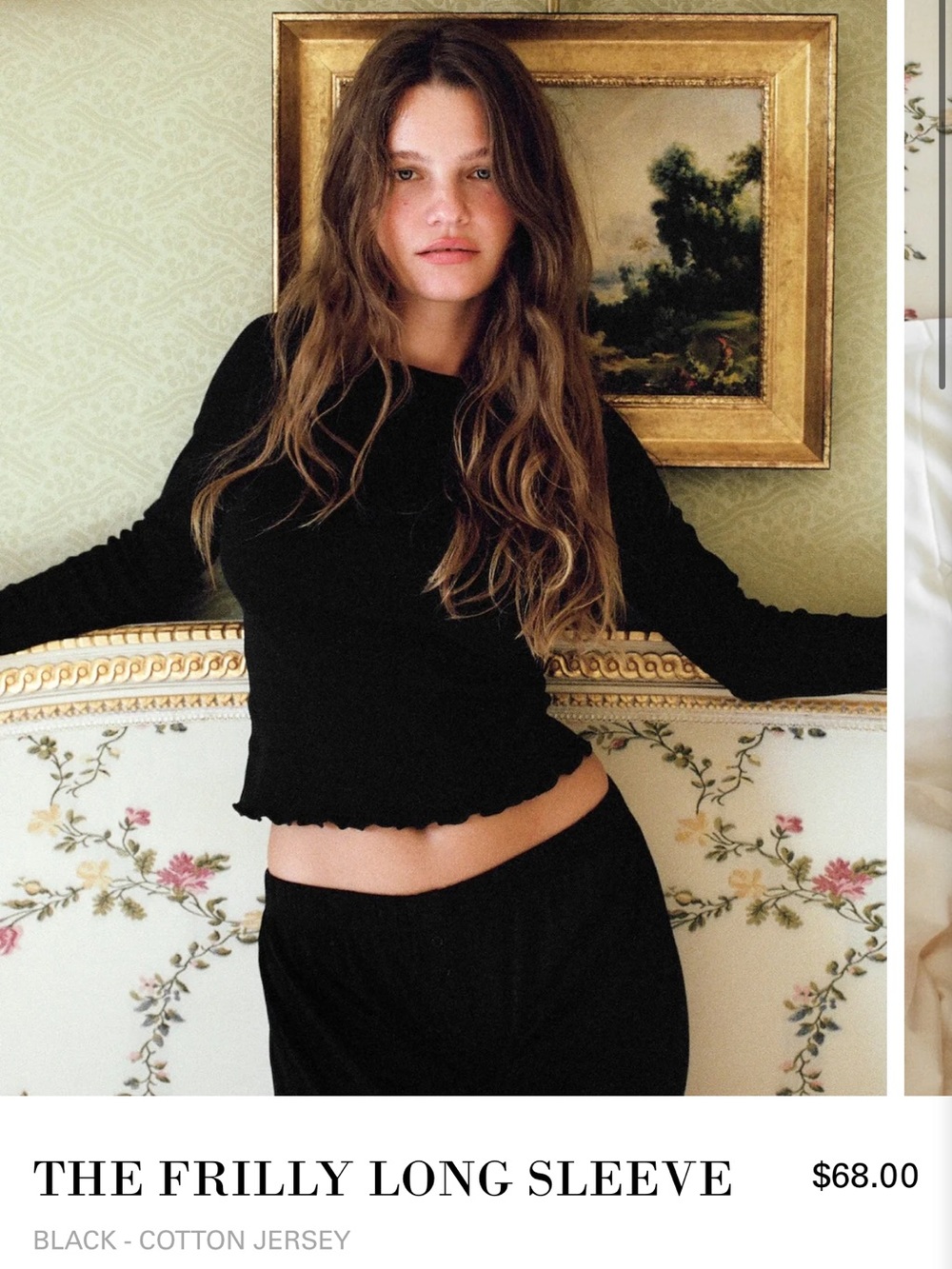 Cou cou THE FRILLY LONG SLEEVE in black